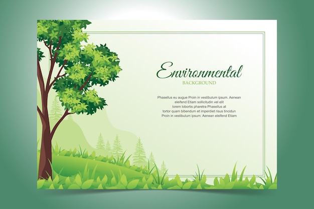 Contexte Environnemental Avec Paysage Vert