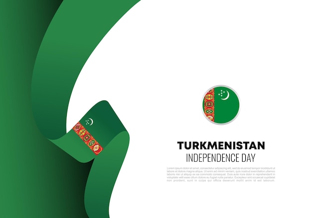 Vecteur contexte de la fête de l'indépendance du turkménistan pour la célébration nationale le 27 septembre