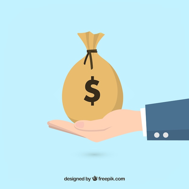Contexte d&#39;homme d&#39;affaires avec sac d&#39;argent
