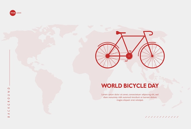 Vecteur contexte de la journée mondiale du vélo