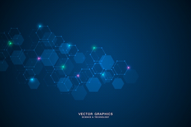 Contexte scientifique avec des hexagones