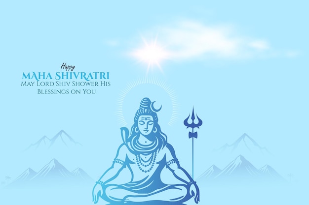 Le contexte spirituel de Maha Shivratri avec le seigneur Shiva Trishul