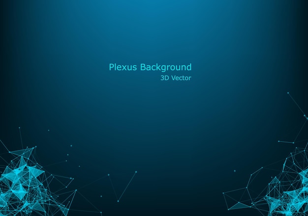 Contexte Technologique Abstrait Contexte Scientifique Données Volumineuses Vecteur De Fond Effet Plexus Structure De Connexion Réseau Illustration Vectorielle