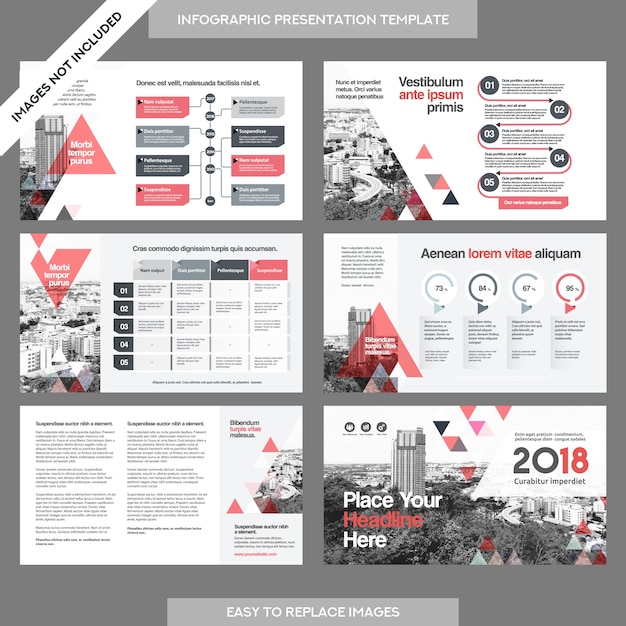 Vecteur contexte de la ville présentation de l'entreprise avec le modèle de l'infographie.