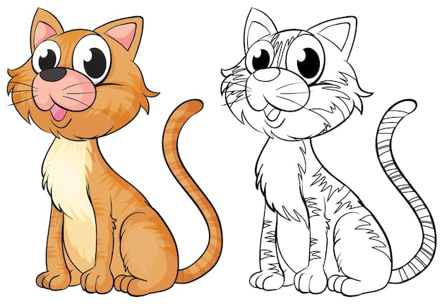 Le contour d'un animal pour un mignon chat