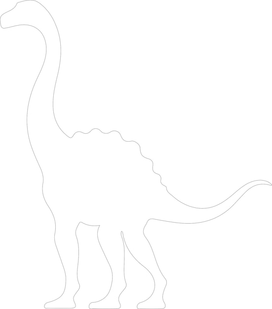 Vecteur le contour de l'apatosaurus avec un fond transparent