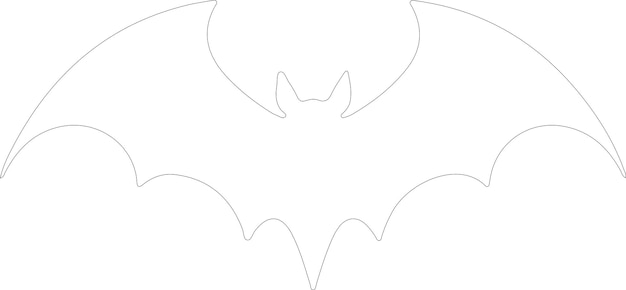 Vecteur contour de chauve-souris avec fond transparent