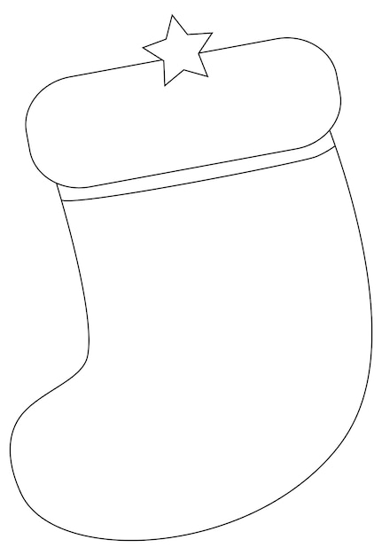 Contour de doodle chaussette à colorier