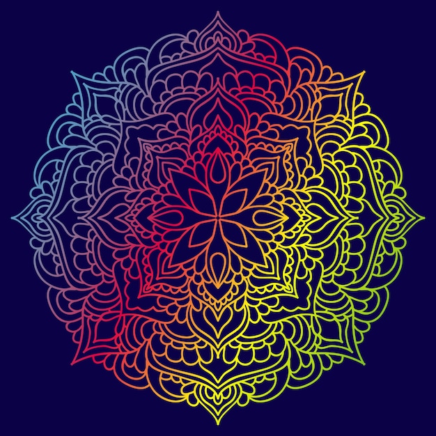 Vecteur contour du mandala