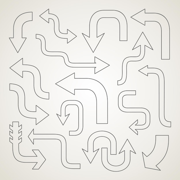 Vecteur contour de la flèche2