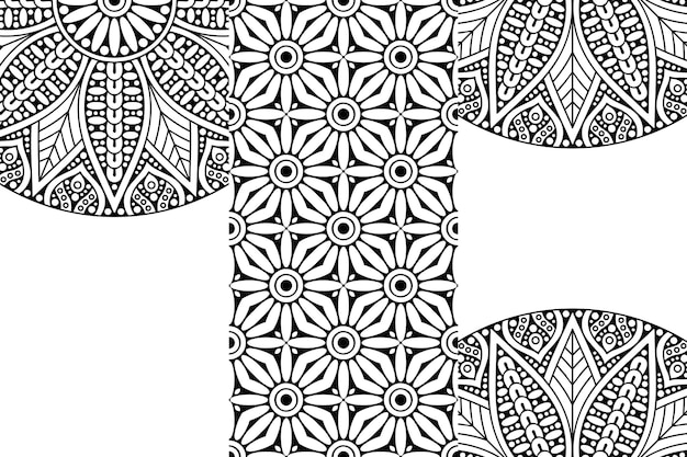 Contour De Fond De Conception De Mandala Ornemental