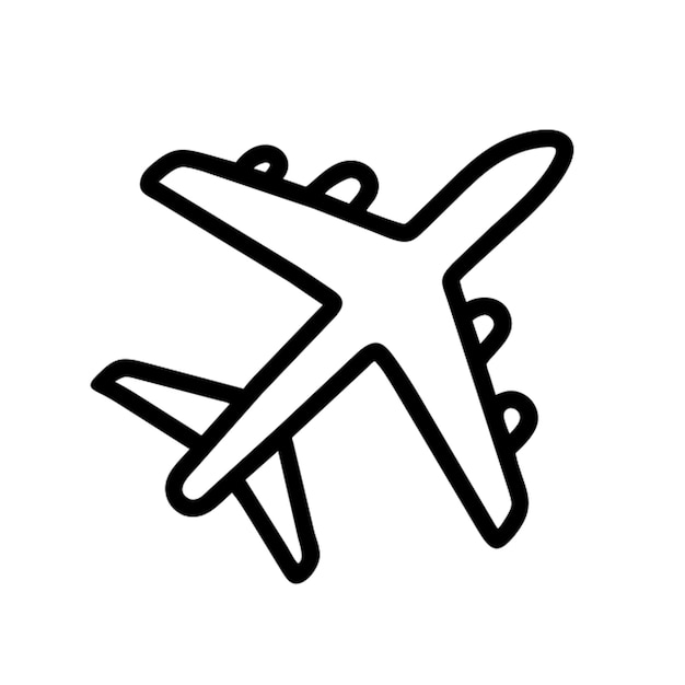 contour de l'icône de l'avion