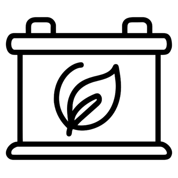 le contour de l'icône de la batterie