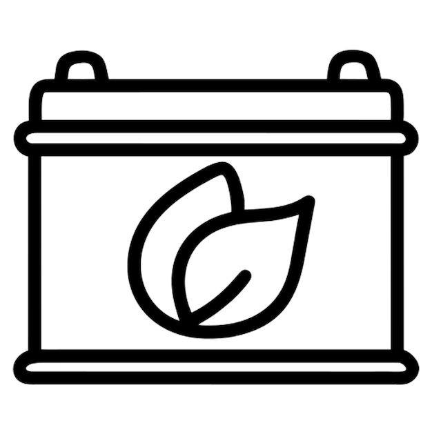le contour de l'icône de la batterie