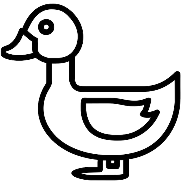 Vecteur contour de l'icône du canard