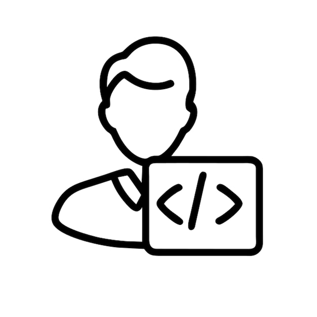 le contour de l'icône du programmeur