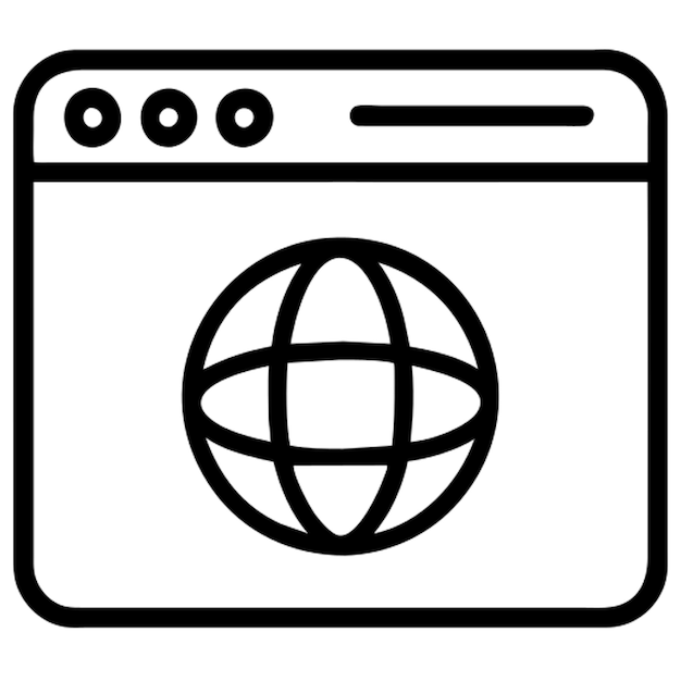 le contour de l'icône du site Web