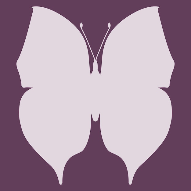 Contour de silhouette d'insecte papillon