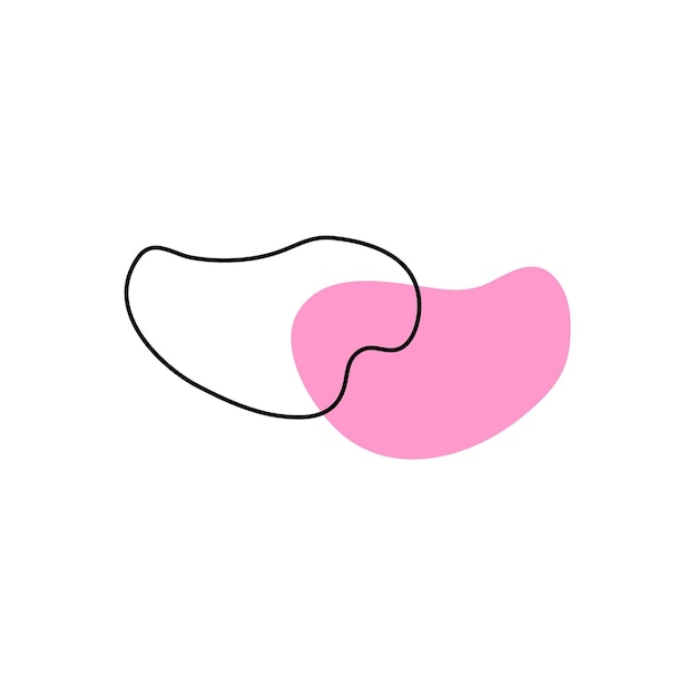 Contour De Tache En Contour Rose