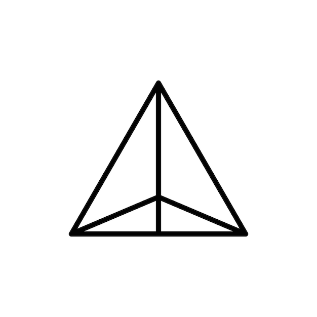 Contour vectoriel de l'icône du logo du prisme