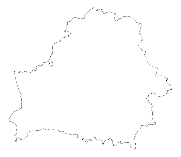 Contours de conception de la carte belarus Illustration de la carte