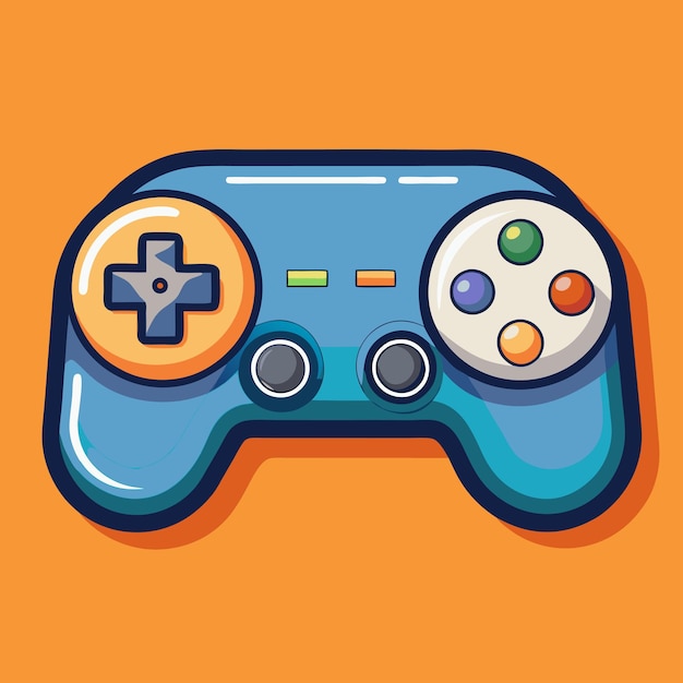 Le contrôleur de jeu illustration vectorielle icône de contrôle de jeu rétro jeu vidéo noir et blanc Pad Gami