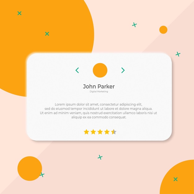 Convient pour un témoignage dans le partage d'applications ou de sites Web avec un mélange de couleurs douces si agréable à voir