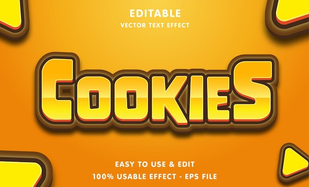 Cookie Effet De Texte Modifiable Avec Un Style Moderne Et Simple