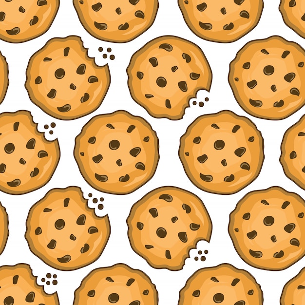 Vecteur cookie seamless pattern