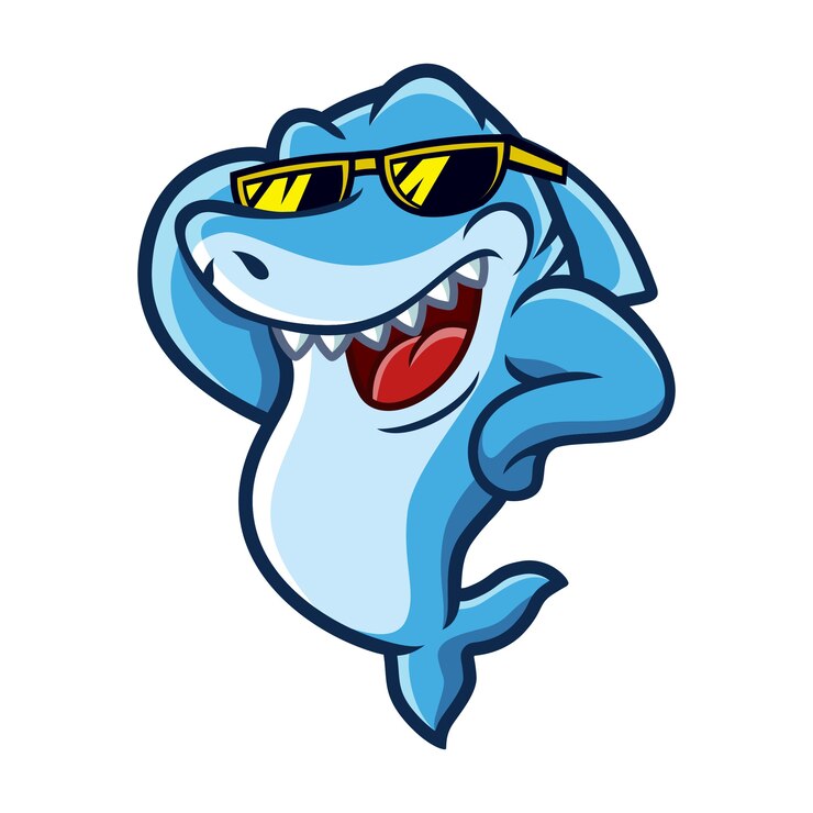 Vecteur cool requin