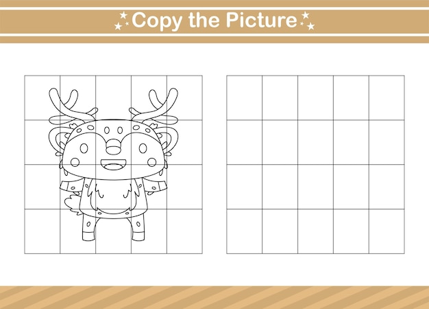 Copier L'image Jeu éducatif Pour La Maternelle Et Le Préscolaire. Jeu De Feuille De Travail Pour Les Enfants