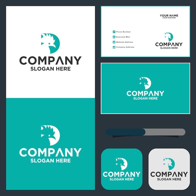 Coq Avec La Lettre D Logo Vector Illustration Design Sign