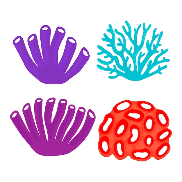 Vecteur coral reef sea leef mer corail logo design vecteur