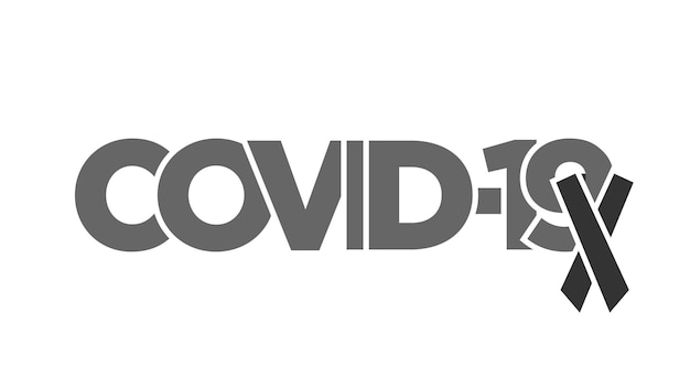 Coronavirus 2019 virus covid 19 illustration vectorielle Infection logo Corona grippe lettrage texte Symbole protection contre les épidémies mondiales