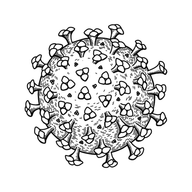 Vecteur coronavirus isolé sur fond blanc