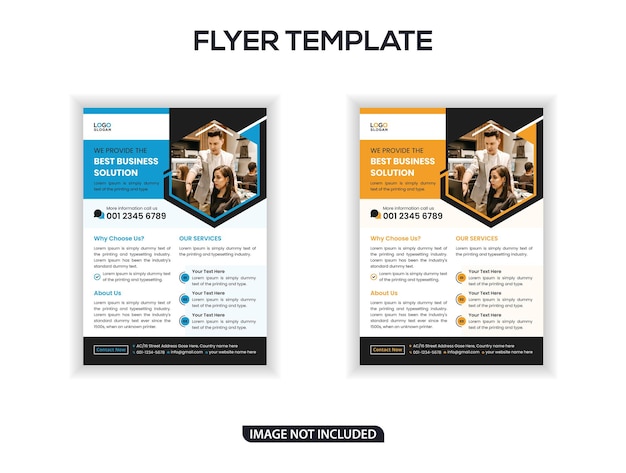 Vecteur corporate business flyer