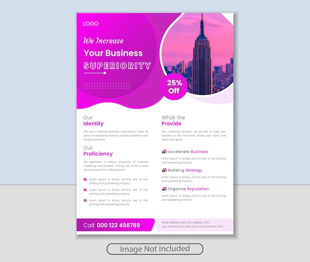 Vecteur corporate business flyer