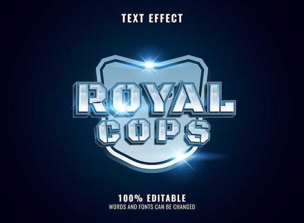 Corps Royal Moderne Avec Effet De Texte De Bouclier