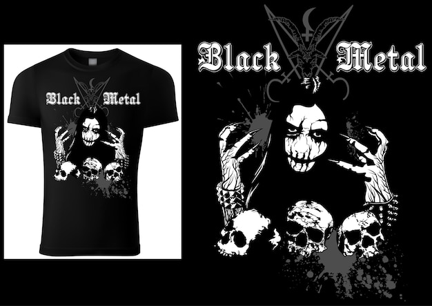 Corpse Paint Tshirt Gothic Black Metal Design