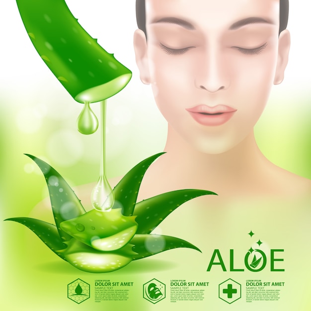 Cosmétique De Soin Végétal Réaliste à L'aloe Vera