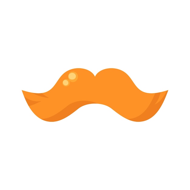 Vecteur costume de la fête du printemps à fausse moustache orange