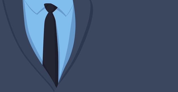 Costume formel de fond web design panoramique avec espace de cravate pour le texte publicitaire