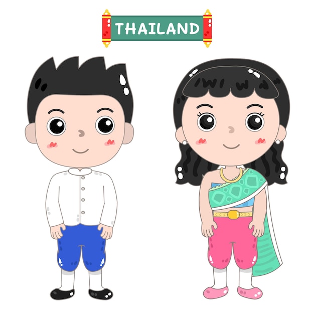 Costume De Personnages De Dessins Animés Mignons De L'ouest De La Thaïlande