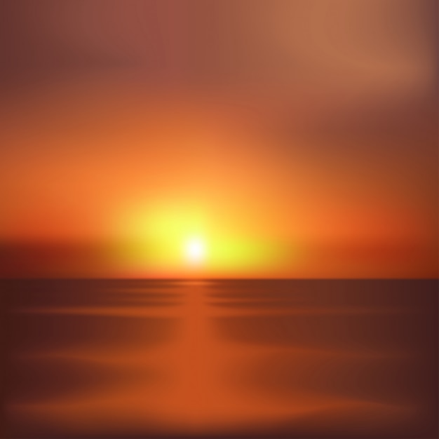 Coucher de soleil sur la mer