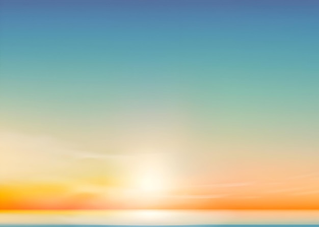Le coucher de soleil sur l'océan