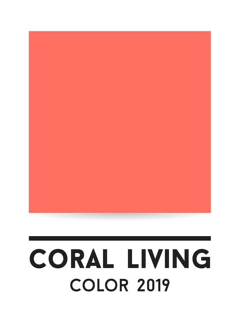 Vecteur couleur de l'année 2019 échantillon de corail illustration vectorielle