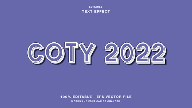 Couleur De L'année 2022 Effet De Texte Modifiable En 3d