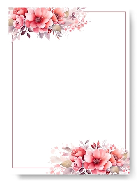 Vecteur couleur d'arrangement de fleurs de pivoine rose sur le fond de l'invitation de mariage