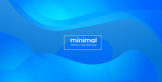 couleur de gradient liquide bleu abstrait minimal avec une forme simple fond de bannière à la mode cool