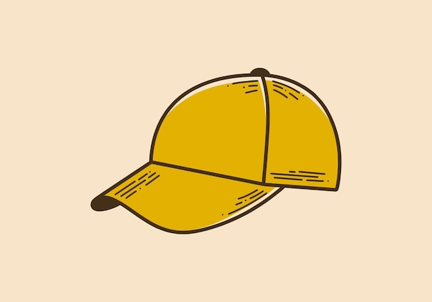 Couleur Jaune Brun D'un Simple Chapeau